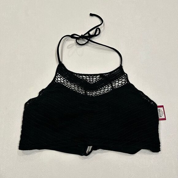 SO Black Crochet High Neck Bikini Top | NWT | Size XXL - Picture 1 of 3